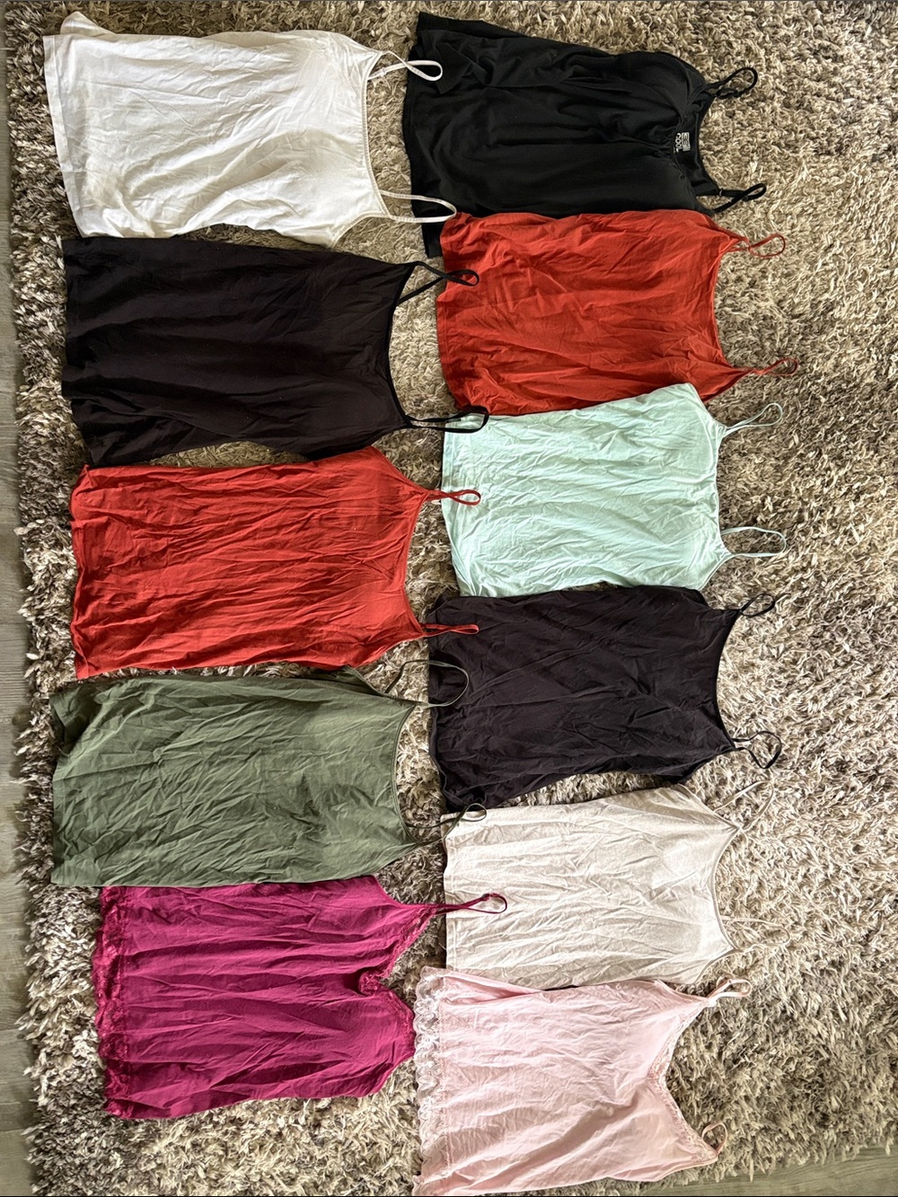 Lot/11 camisoles bra tops removable pads shelf bra